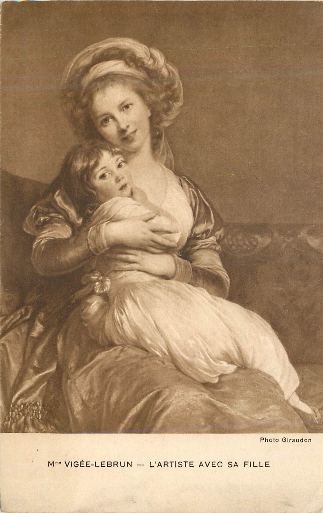 CPA Mme Vigee Lebrun L'Artiste avec sa Fille