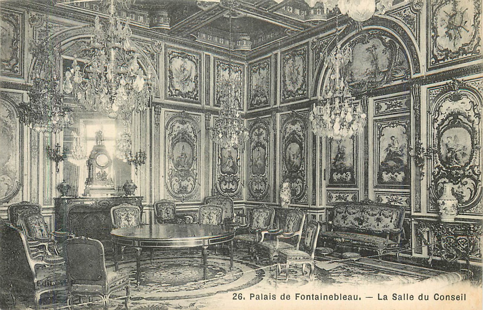 Palais de Fontainebleau — La Salle du Conseil — Éditeur : C. L. F. n°26