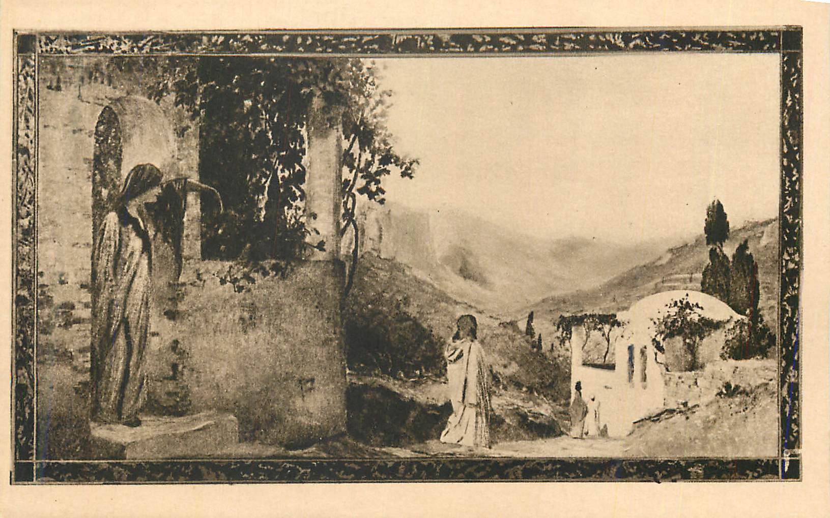 CPA Hotellerie de la Sainte Baume Saint Zacharie (Var) Ire Rencontre de Ste Marie Magdeleine avec le Christ