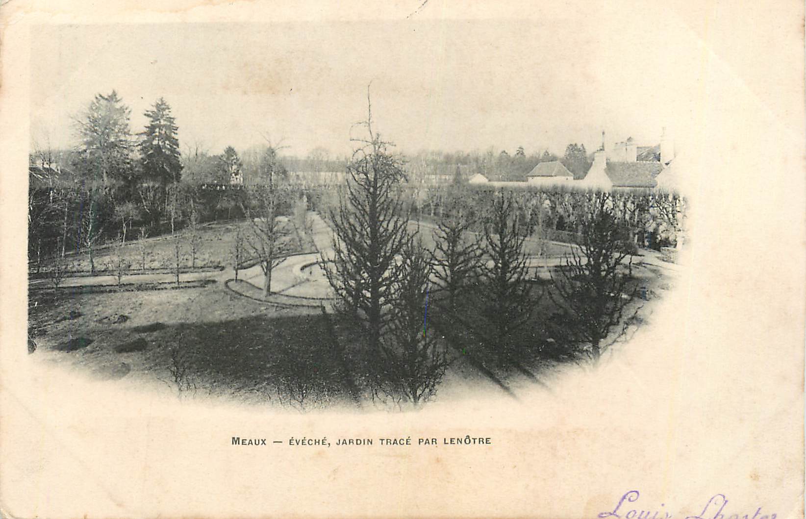 CPA Meaux Eveche Jardin Trace par Lenotre