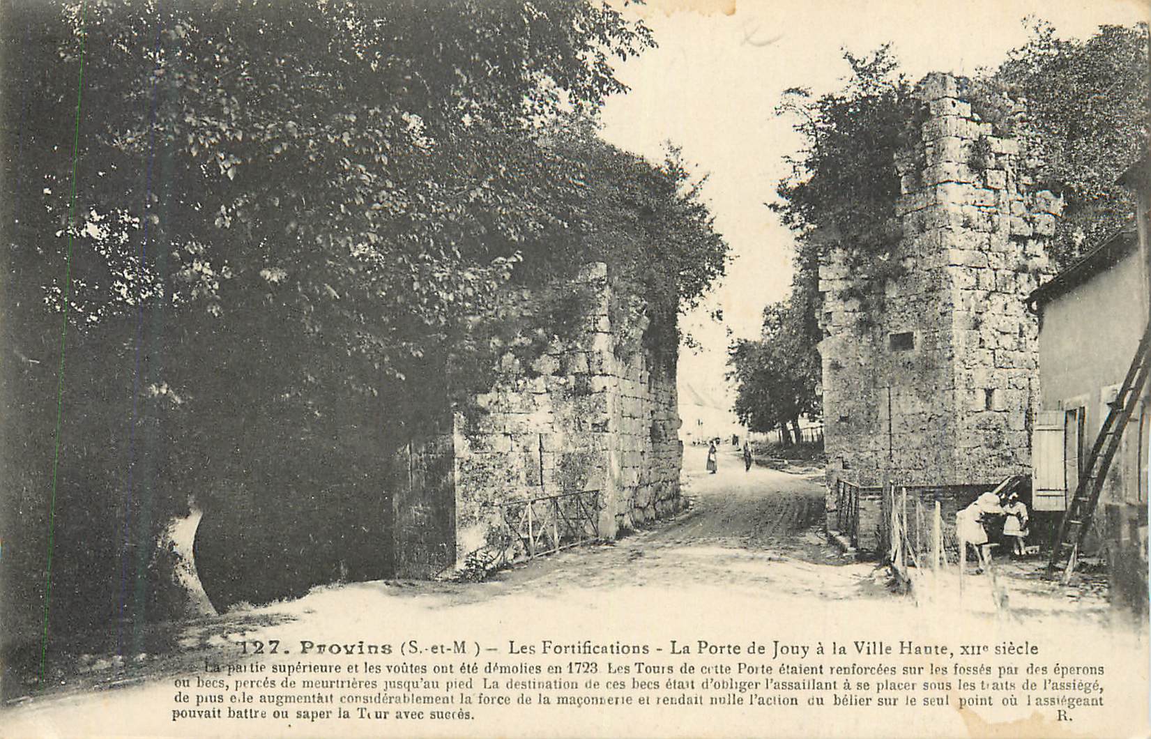 Provins (S.-et-M.) — The Fortifications — The Gate of Jony to the Upper Town, 19th century