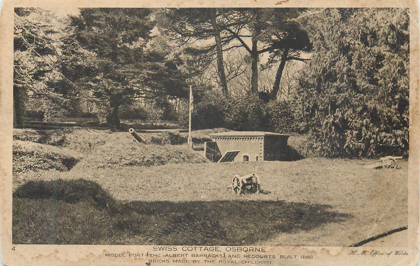CPA Swiss Cottage Osborne Model Fort (The Albert Barracks)
