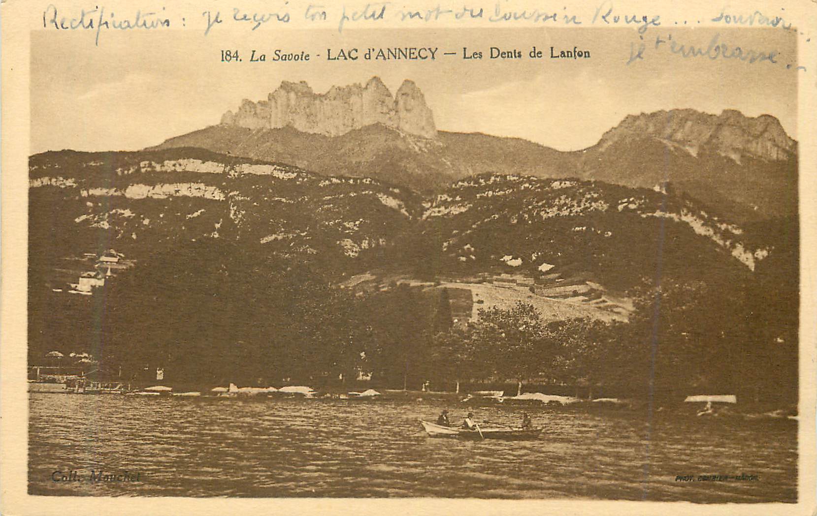 LAC d'ANNECY — Les Dents de Lanfon — La Savoie — Collection Manchiet