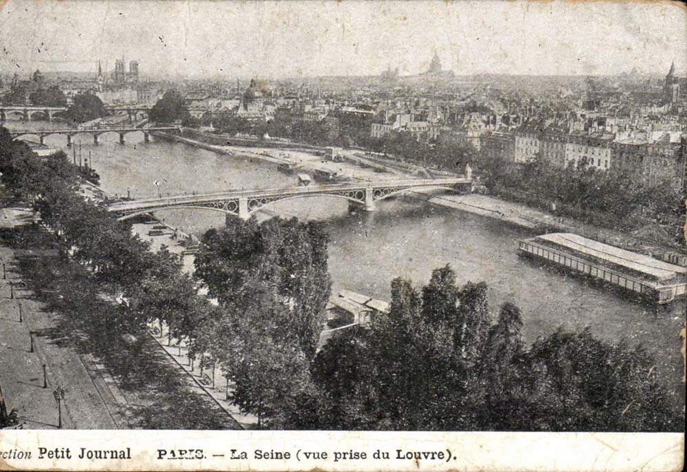 Paris — La Seine (vue prise du Louvre) — Édition Petit Journal