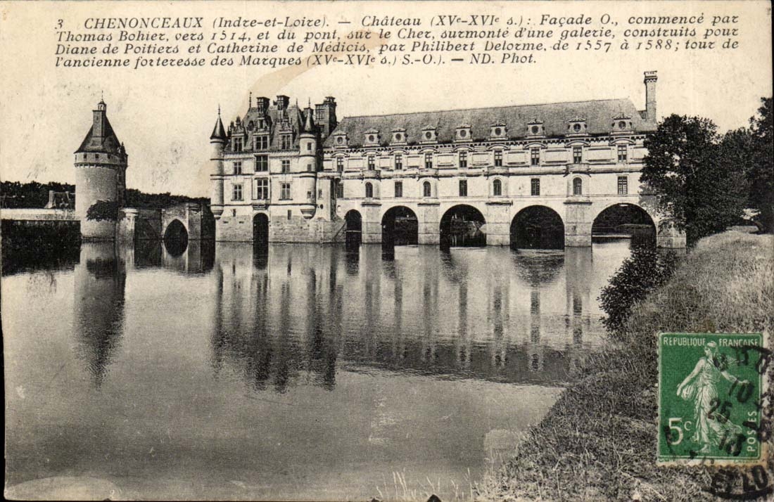 Chenonceaux CPA Chateau Facade commencee par Thomas Bohier
