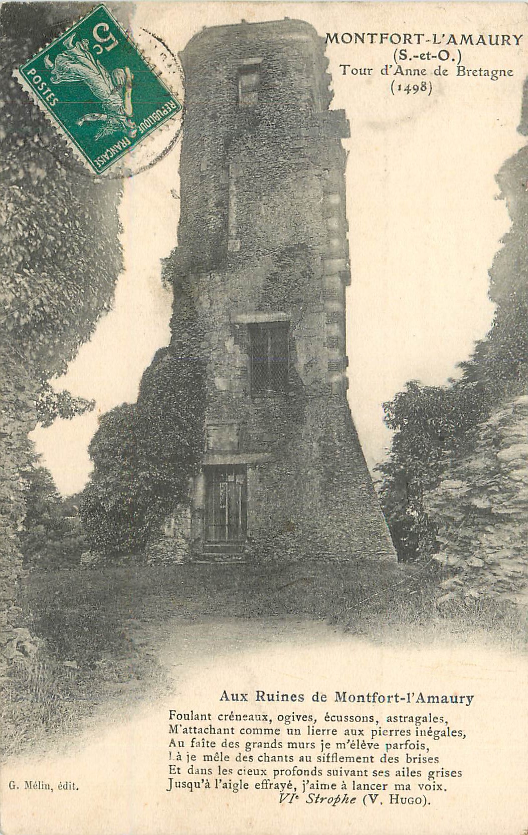 Tour d'Anne de Bretagne — Montfort-l'Amaury (S.-et-O.) — G. Mélin, édit.