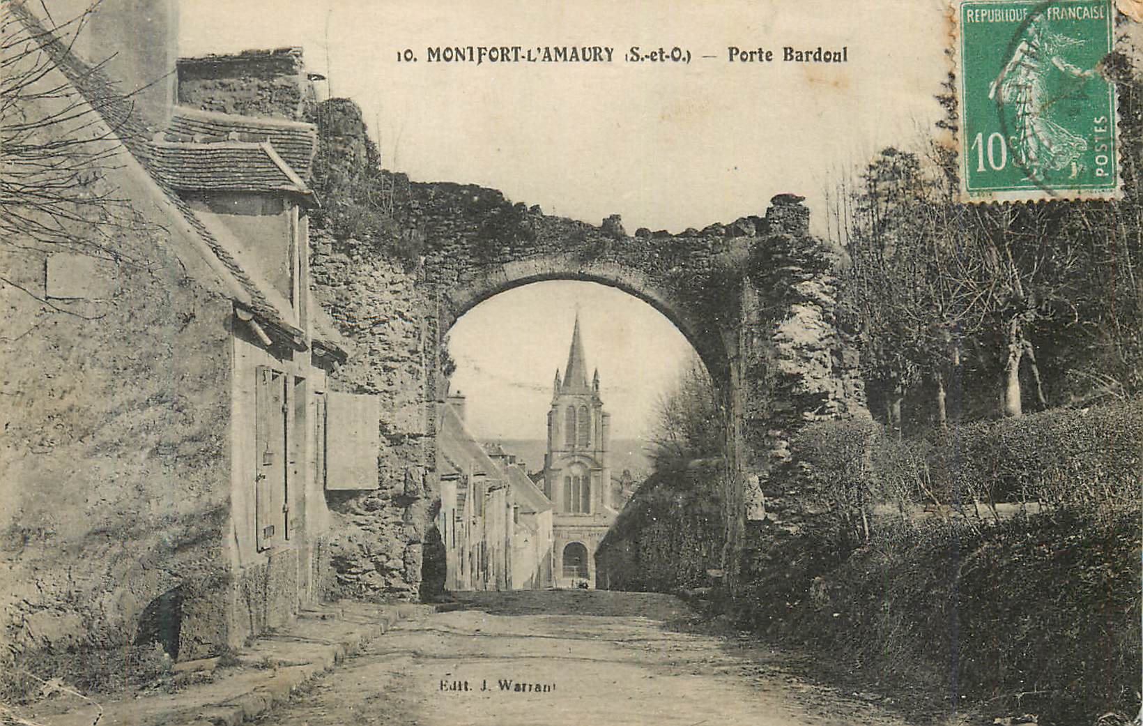 CPA Montfort L'Amaury (S et O) Porte Bardonl