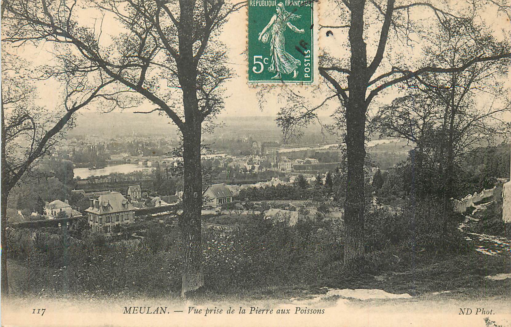 CPA Meulan Vue prise de la Pierre aux Poissons