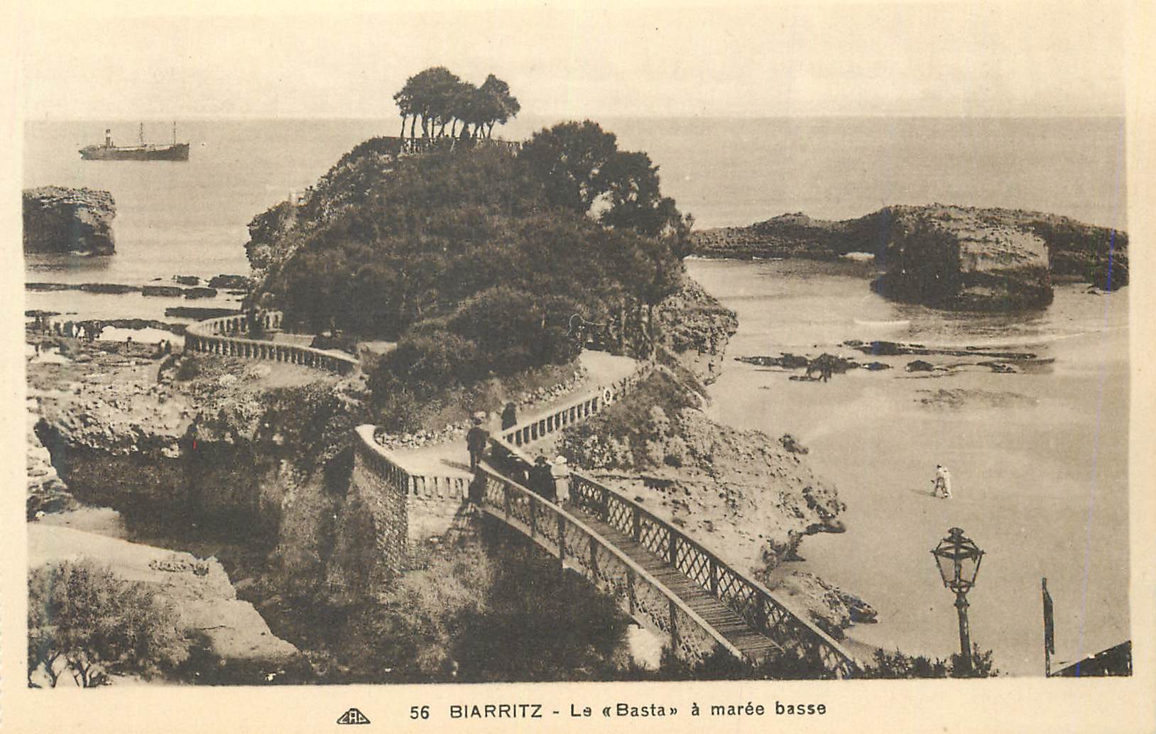 CPA Biarritz Le Basta a maree basse