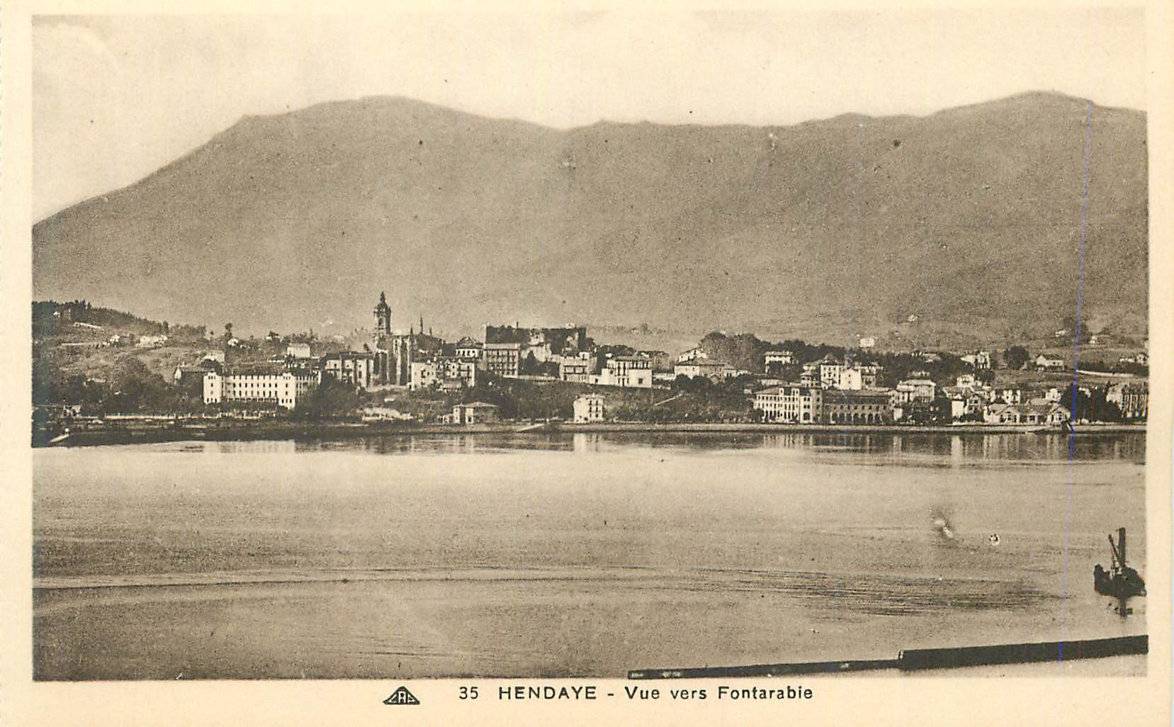 Hendaye - Vue vers Fontarable — éditeur J. A. R. n°35