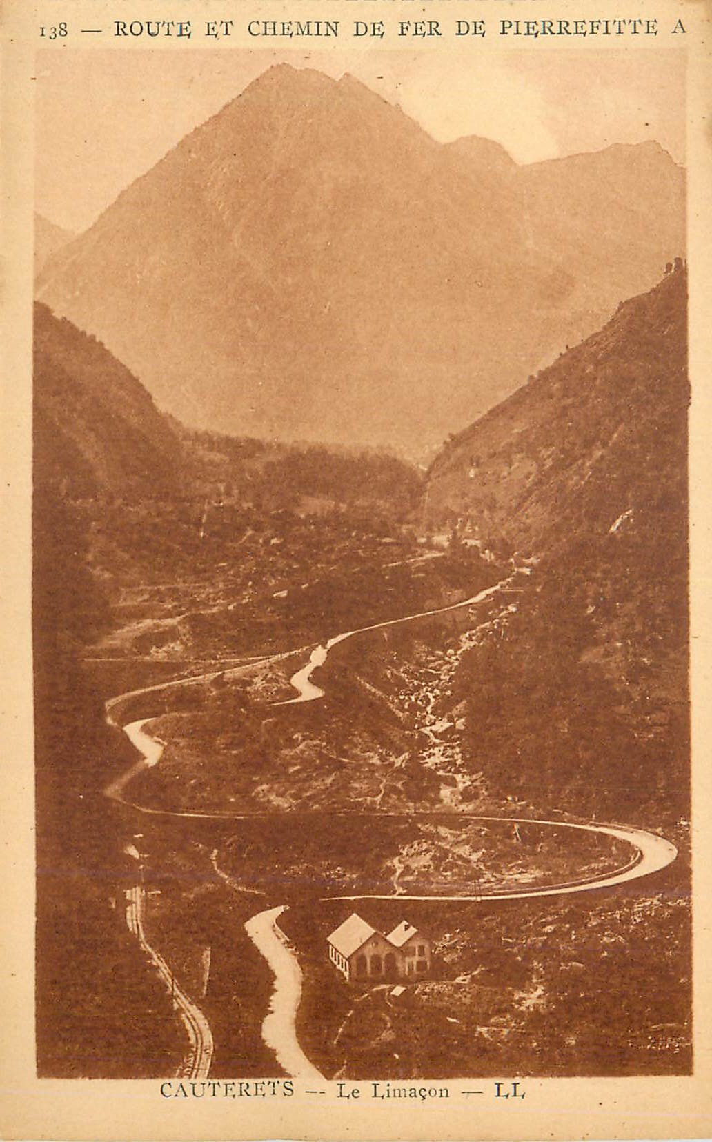Cauterets — Le Limacon — Route et chemin de fer de Pierrefitte à Cauterets — LL