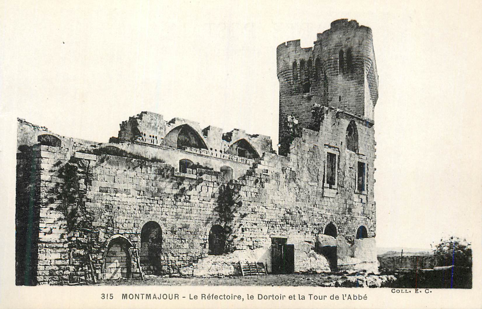 Montmajour - Le Réfectoire, le Dortoir et la Tour de l'Abbé — Coll. E.C. n° 315