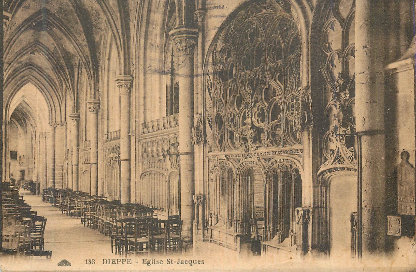 Intérieur de l'église Saint-Jacques — Dieppe — n°133