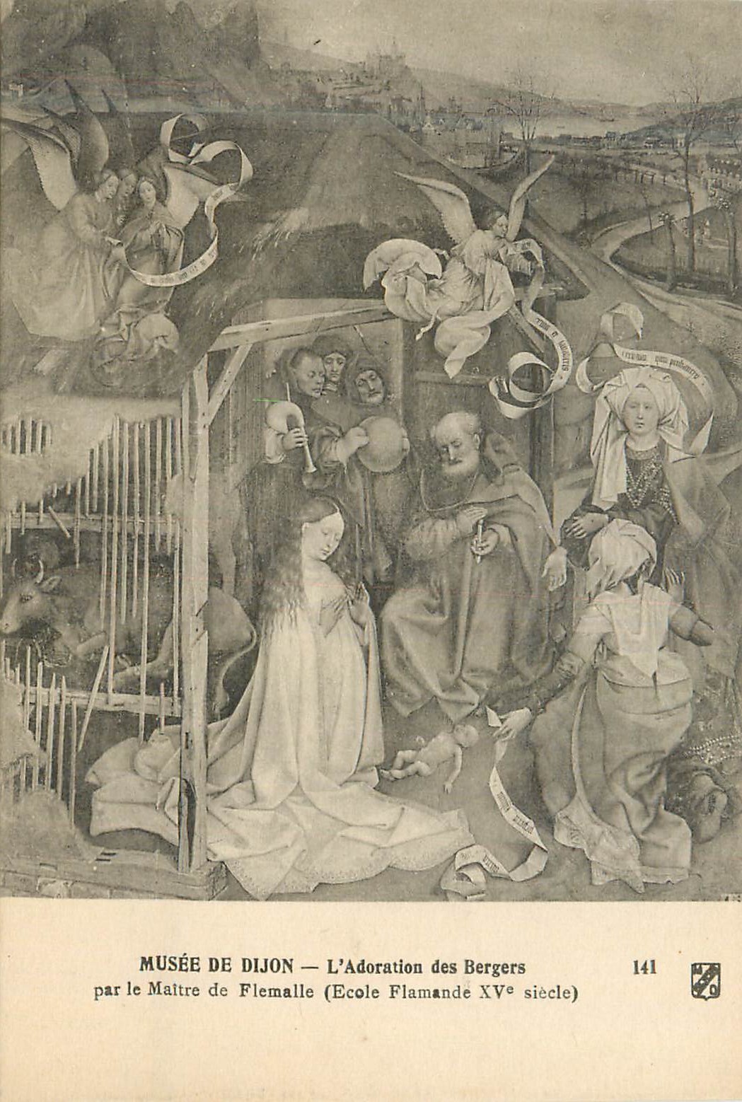 CPA Dijon Musee de Dijon L'Adoration des Bergers par le Maitre de Flemalle (Ecole Flamande XVe siecle)