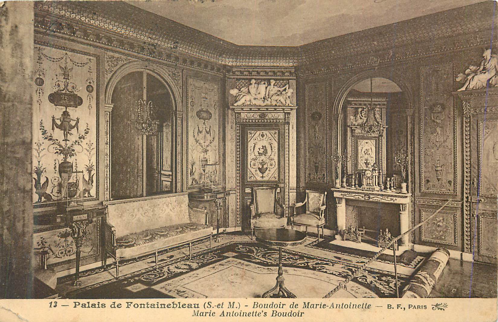 Schloss Fontainebleau — Boudoir von Marie-Antoinette — B.F., PARIS