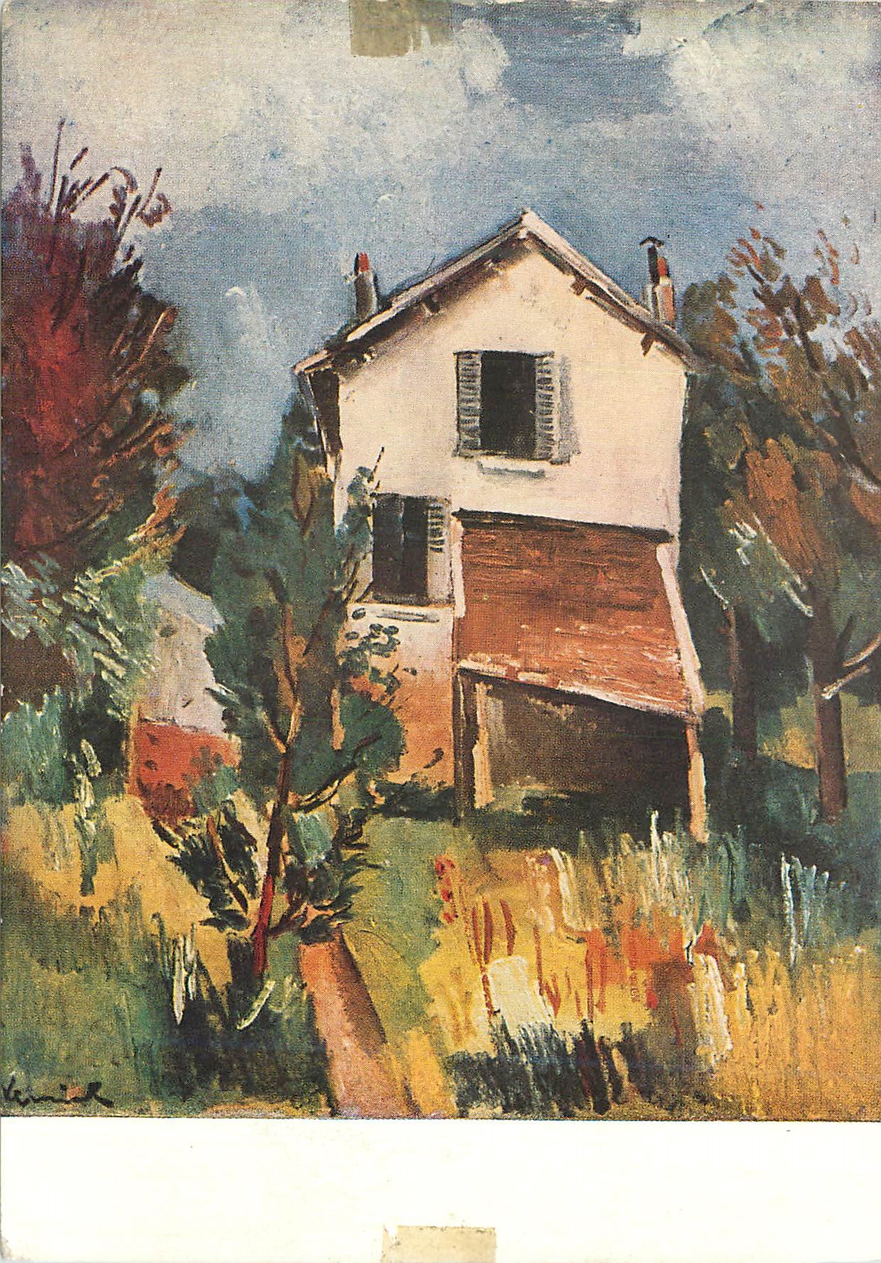 CPA Maurice de Wlaminck La maison a l'auvent