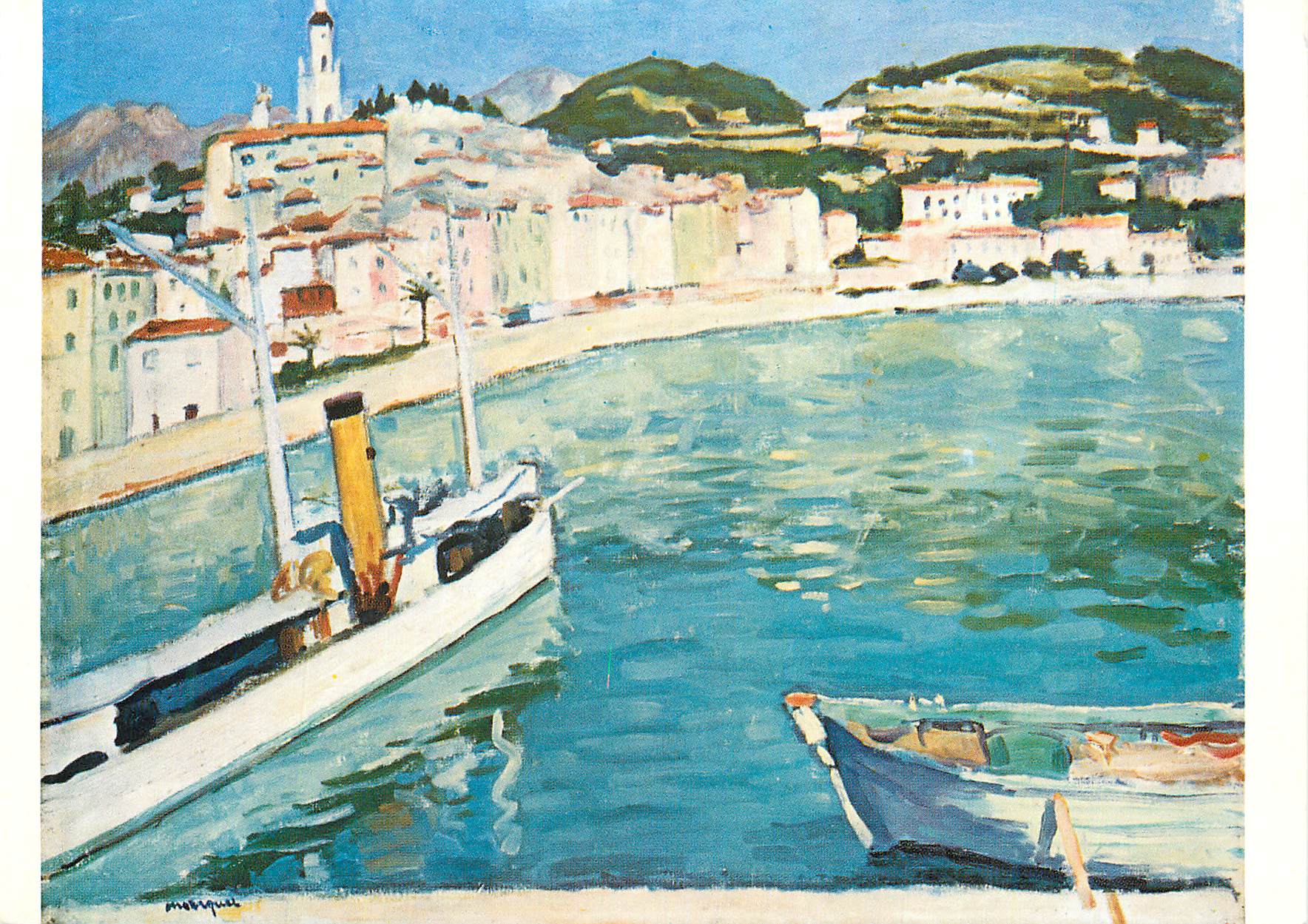 CPM Albert Marquet (1875 1947) Le port de Menton Exposition Albert Marquet Paris Orangerie des Tuilerios 25 octobre 1975