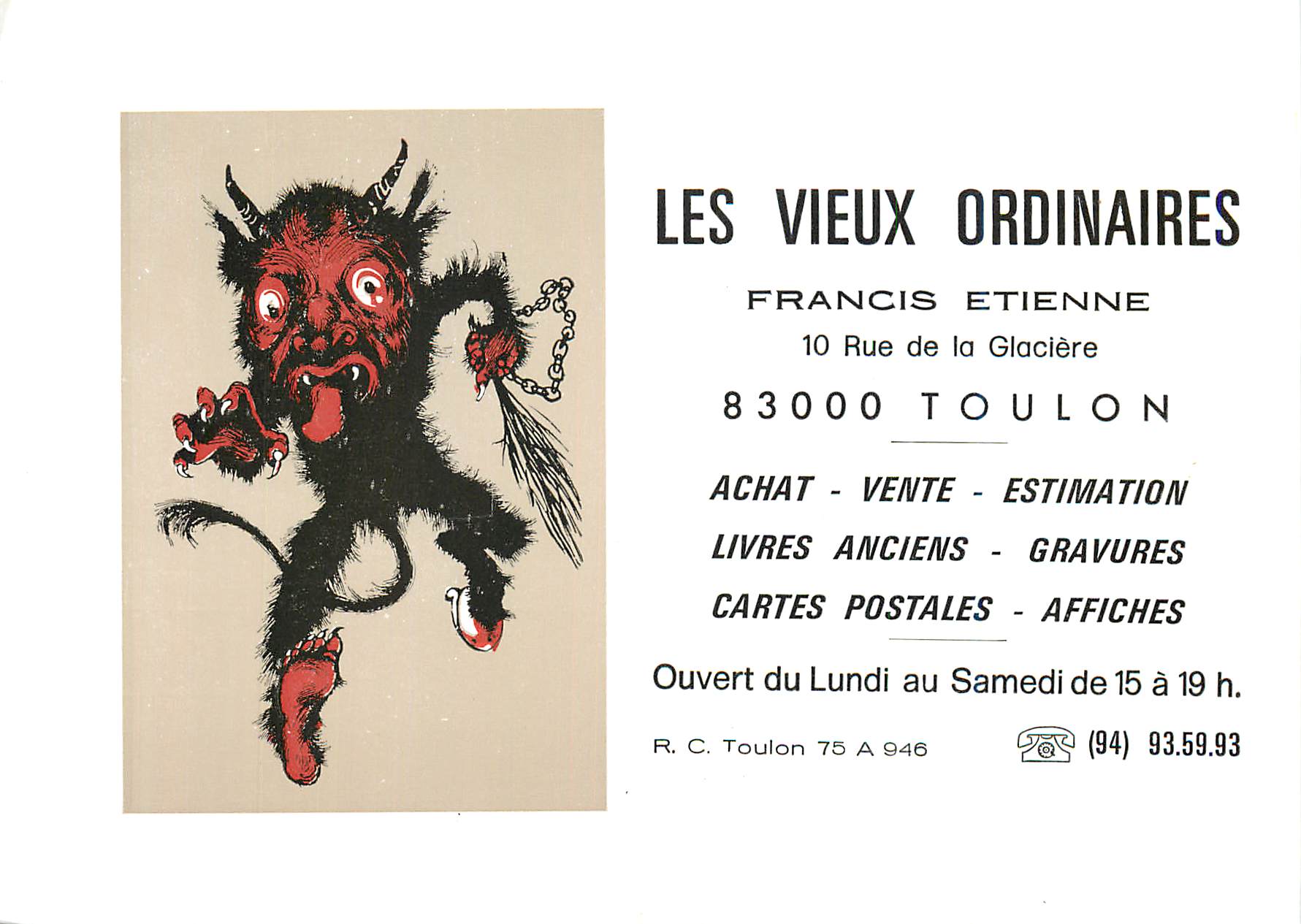 CPM Les Vieux Ordinaires Francis Etienne Diable Rue de la Glaciere