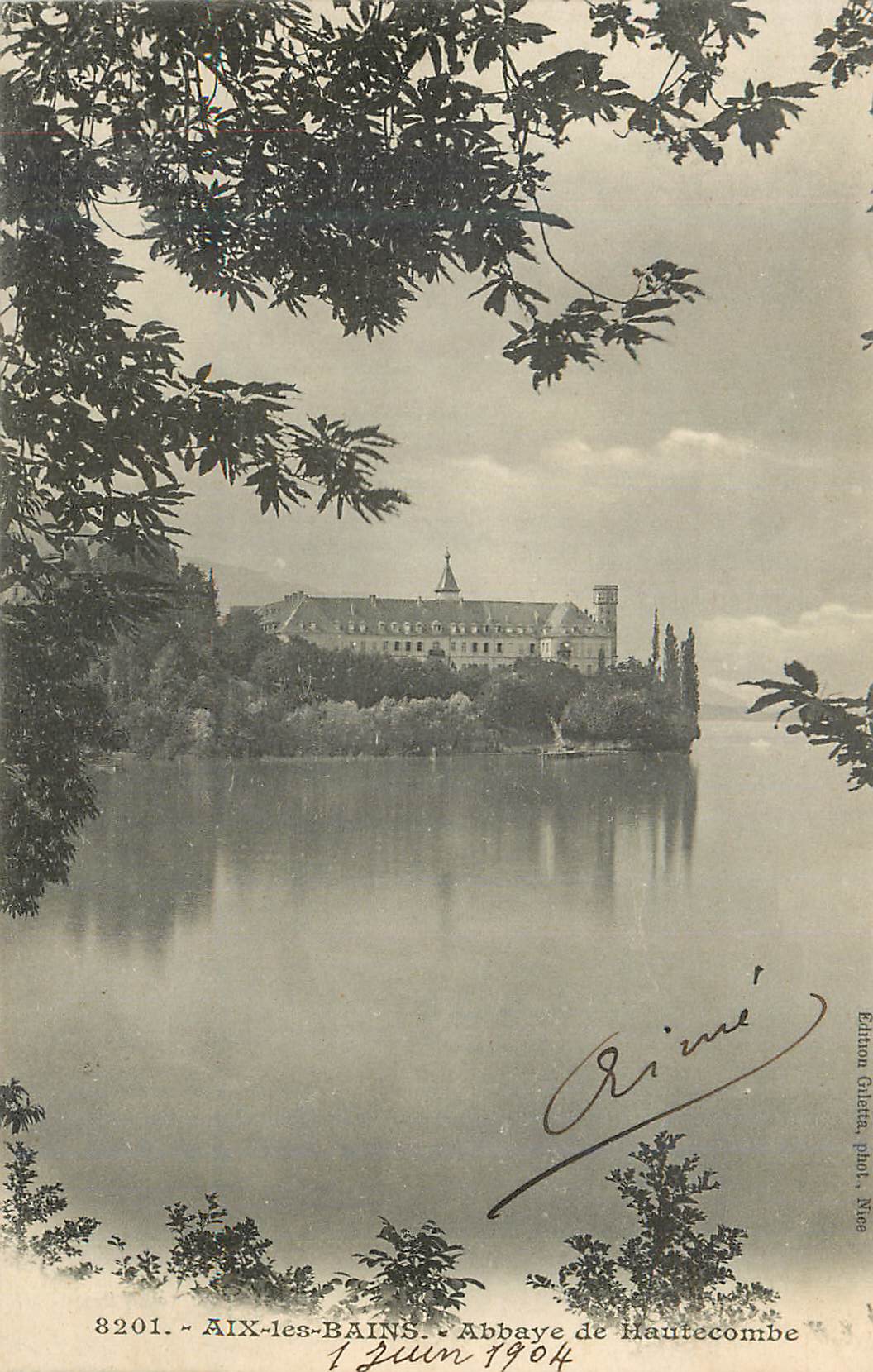 CPA Aix les Bains Abbaye d'Hautecombe 1 juin 1904