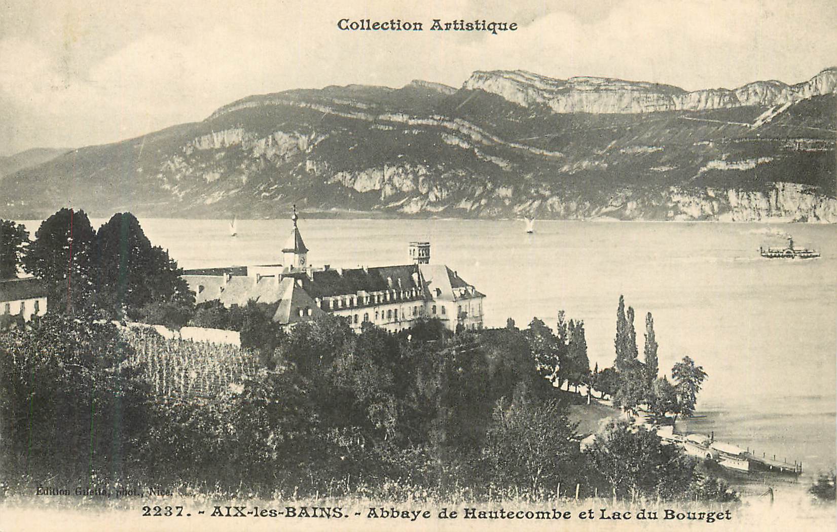 CPA Aix les Bains Abbaye d'Hautecombe et Lac du Bourget