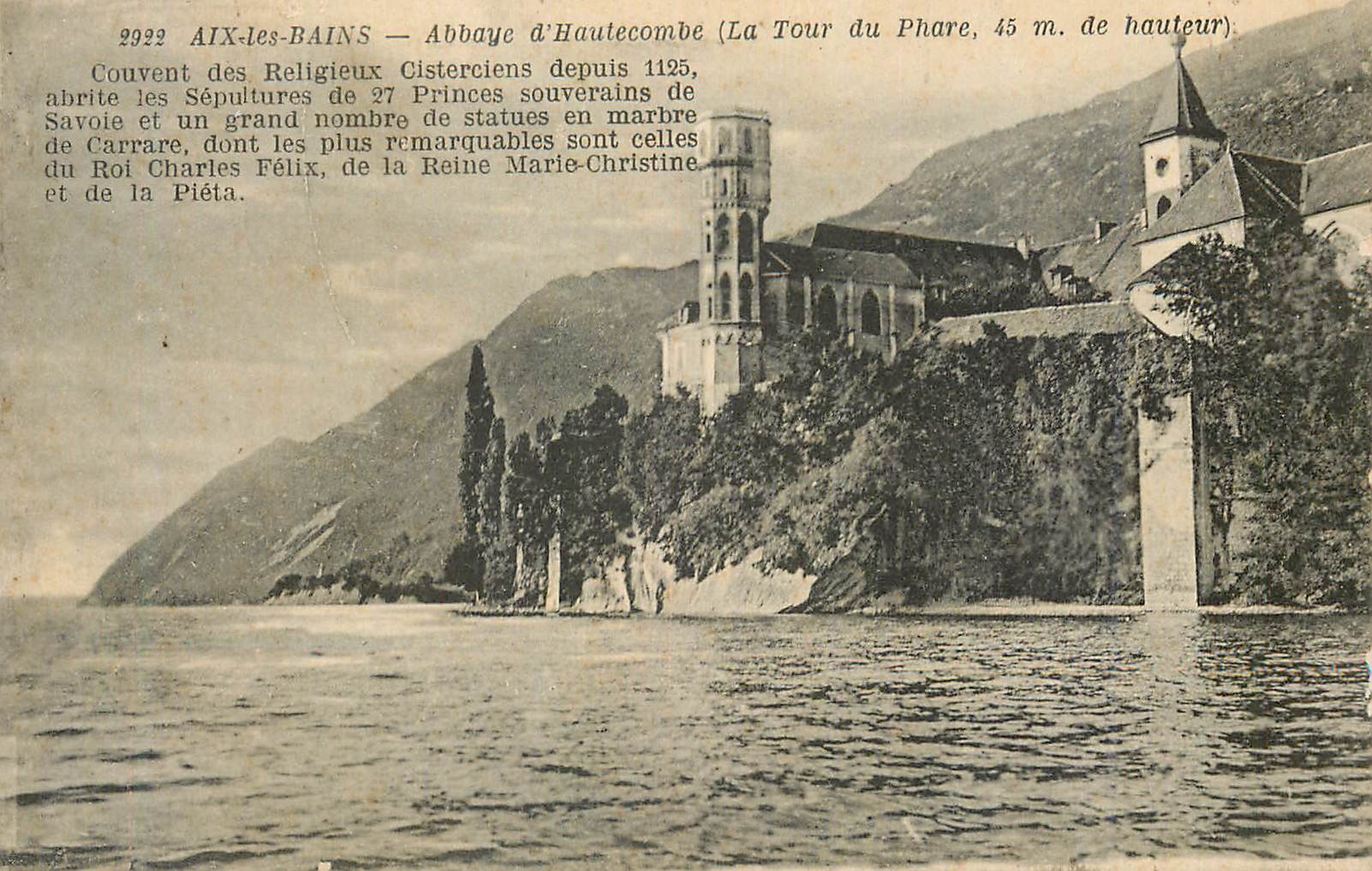 CPA Aix les Bains Abbaye d'Hautecombe (La tour du Phare 45m de hauteur) Couvent des Religieux Cisterciens depuis 1125
