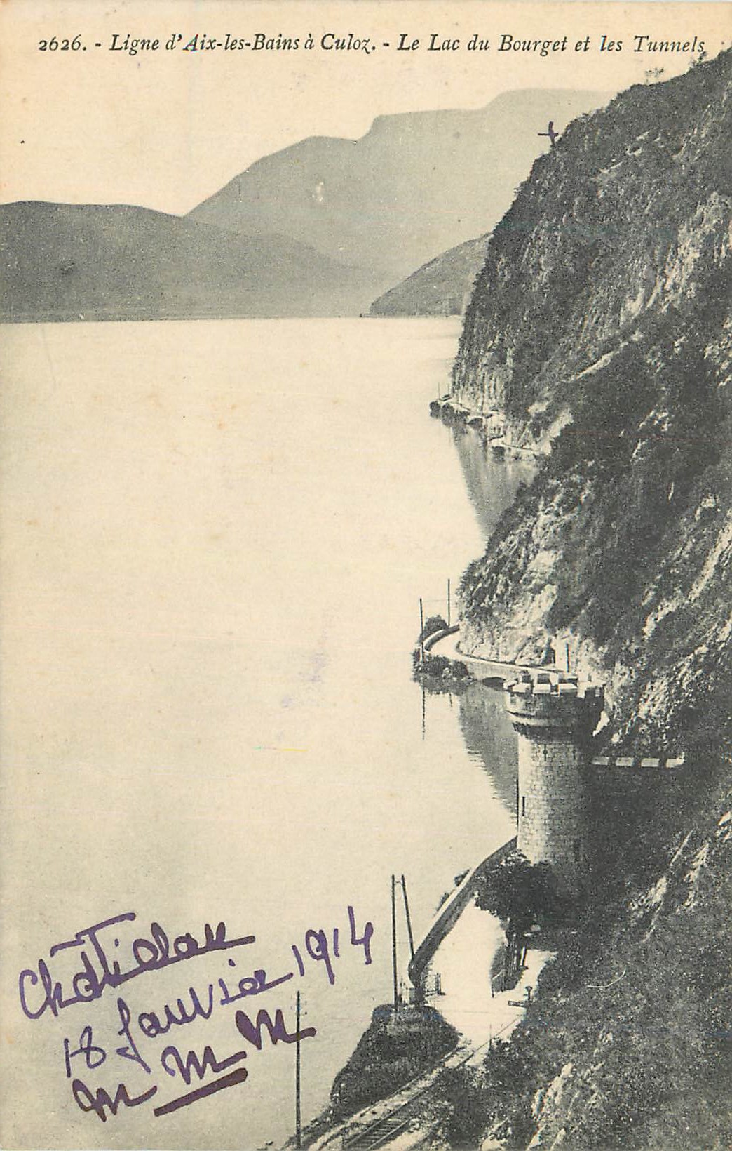 CPA Ligne d'Aix les Bains a Culoz Le Lac du Bourget et les Tunnels