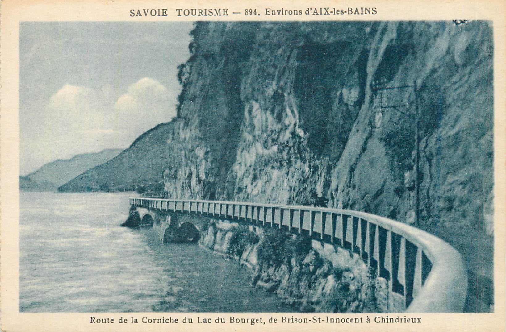 CPA Savoie tourisme Environ d'Aix les Bains Route de la Corniche du Lac du Bourget de Brison St Innocent a Chindrieux