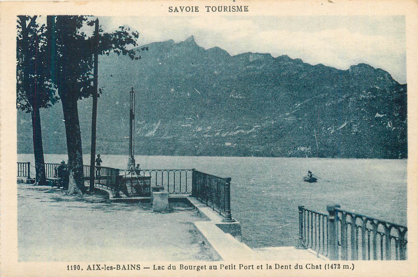CPA Savoie Tourisme Aix les Bains Lac du Bourget au Petit Port et la Dent du Chat