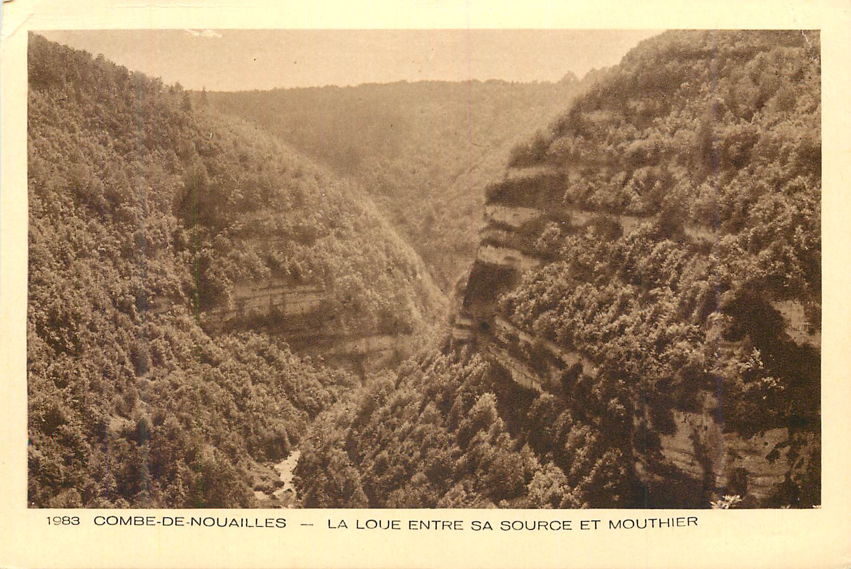 CPA Combe de Nouailles La Loue entre sa source et Mouthier