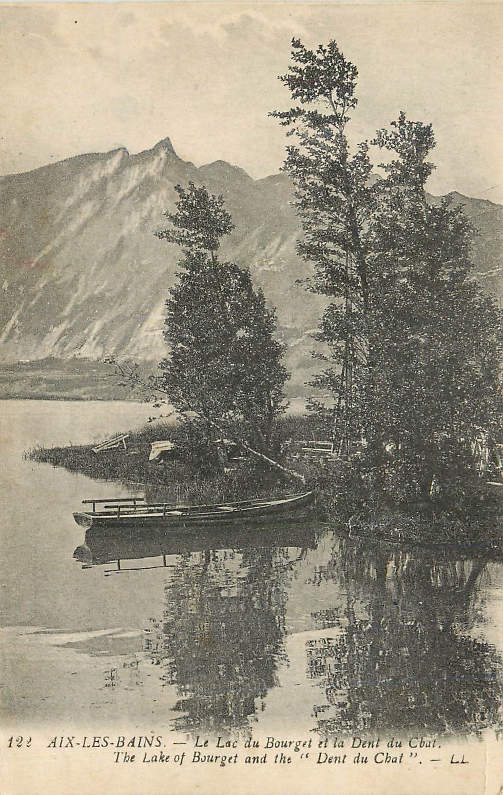 CPA Aix les Bains Le Lac du Bourget et la Dent du Chat