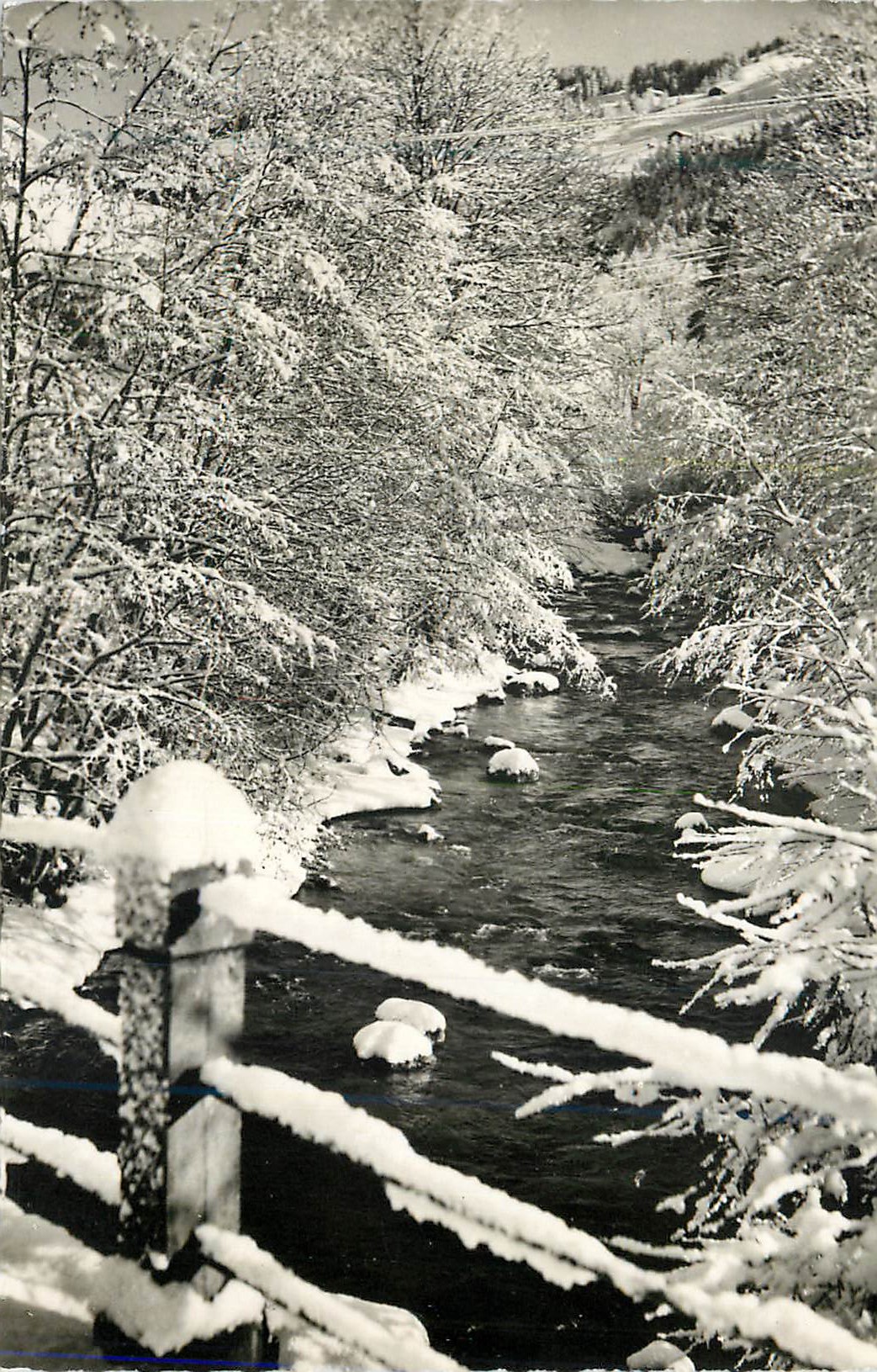 CPM Grand Bornand Riviere enneigee Le Borne