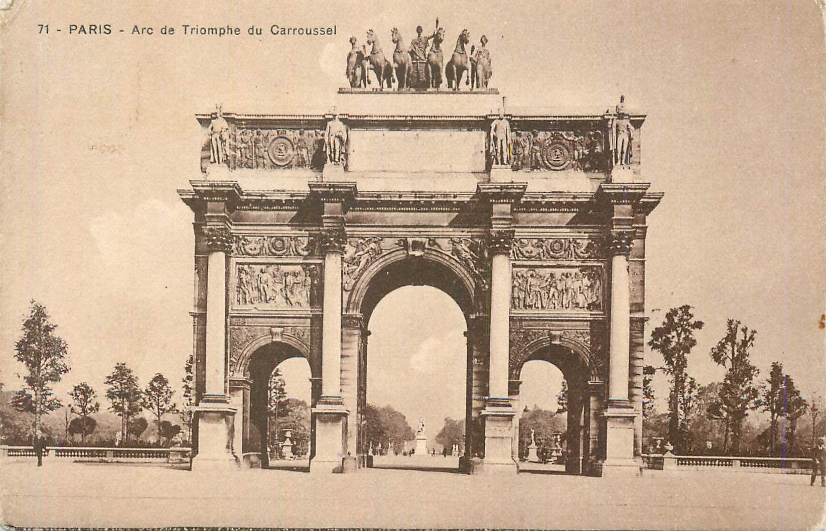 CPA Paris Arc de Triomphe du Carroussel