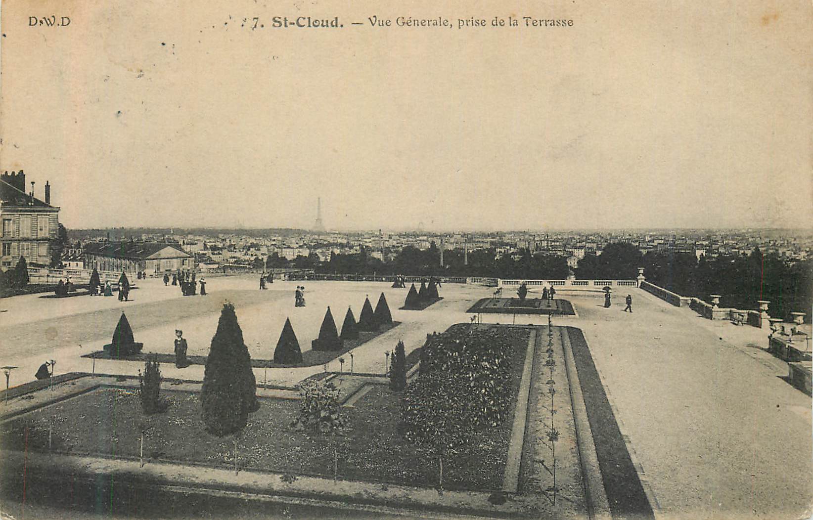 CPA St Cloud Vue generale Prise de la Terrasse