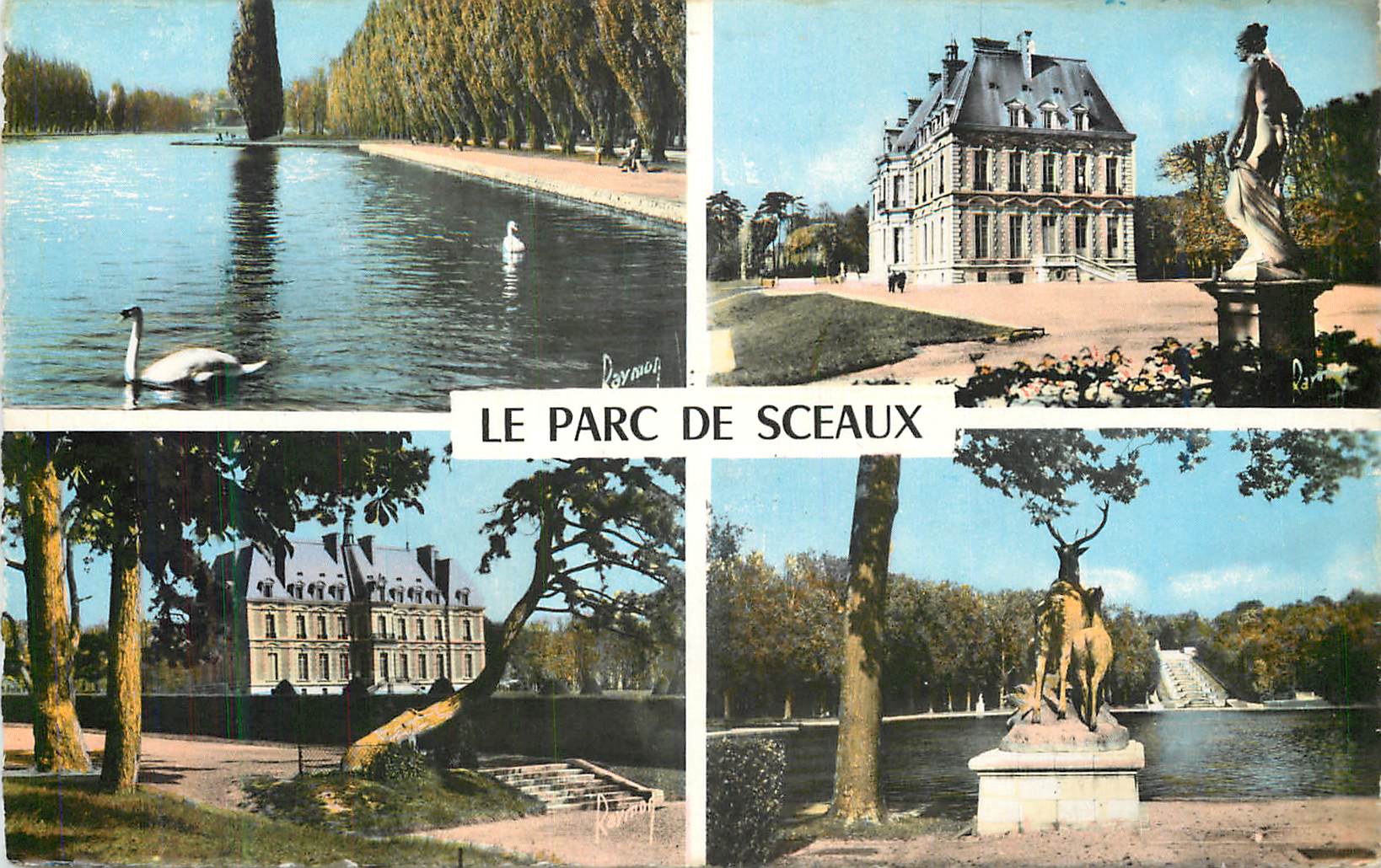 CPM Images de France Le Lac Le Chateau Le Parc La grande cascade Sceaux