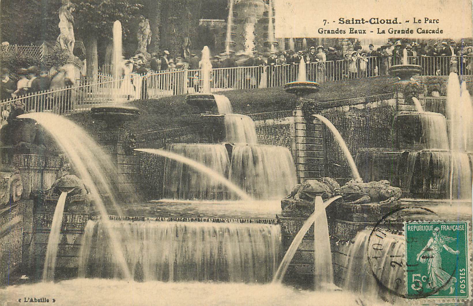 CPA Saint Cloud Le Parc Grandes Eaux La Grande Cascade