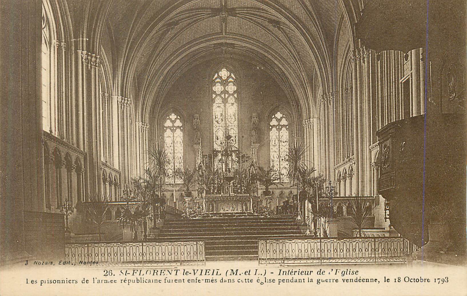 CPA St Florent le Vieil (M L) Interieur de l'Eglise Les prisonniers de l'armee republicanne furent enfermes dans cette e