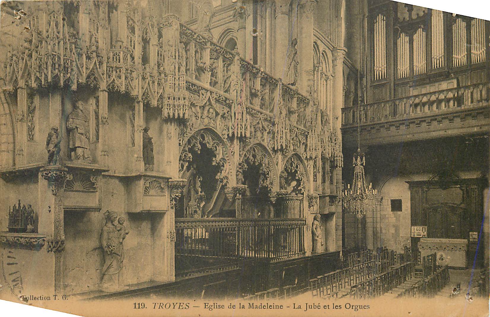 Troyes — Église de la Madeleine — La Jubé et les Orgues