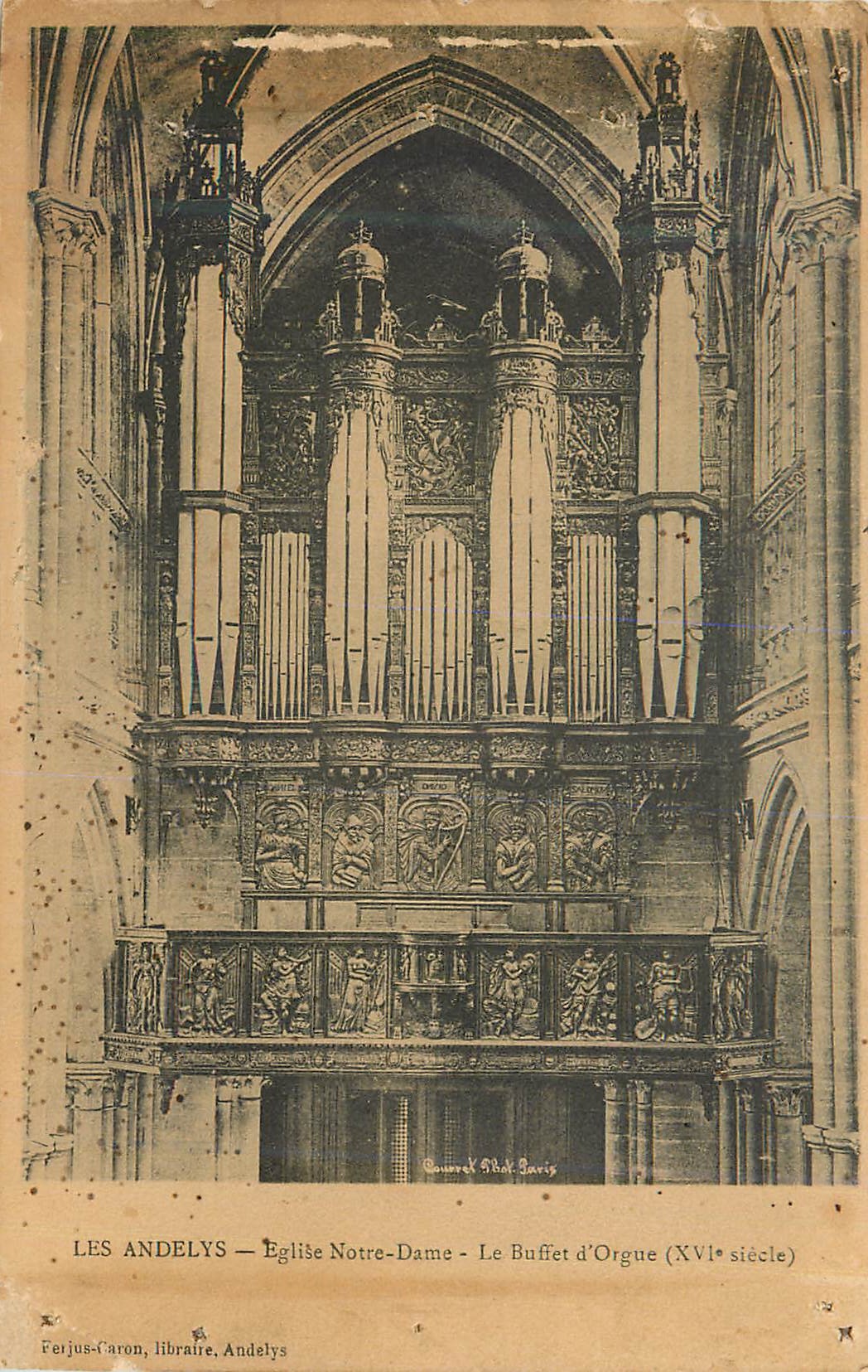 CPA Les Andelys Eglise Notre Dame Le Buffet d'Orgue (XVIe siecle)