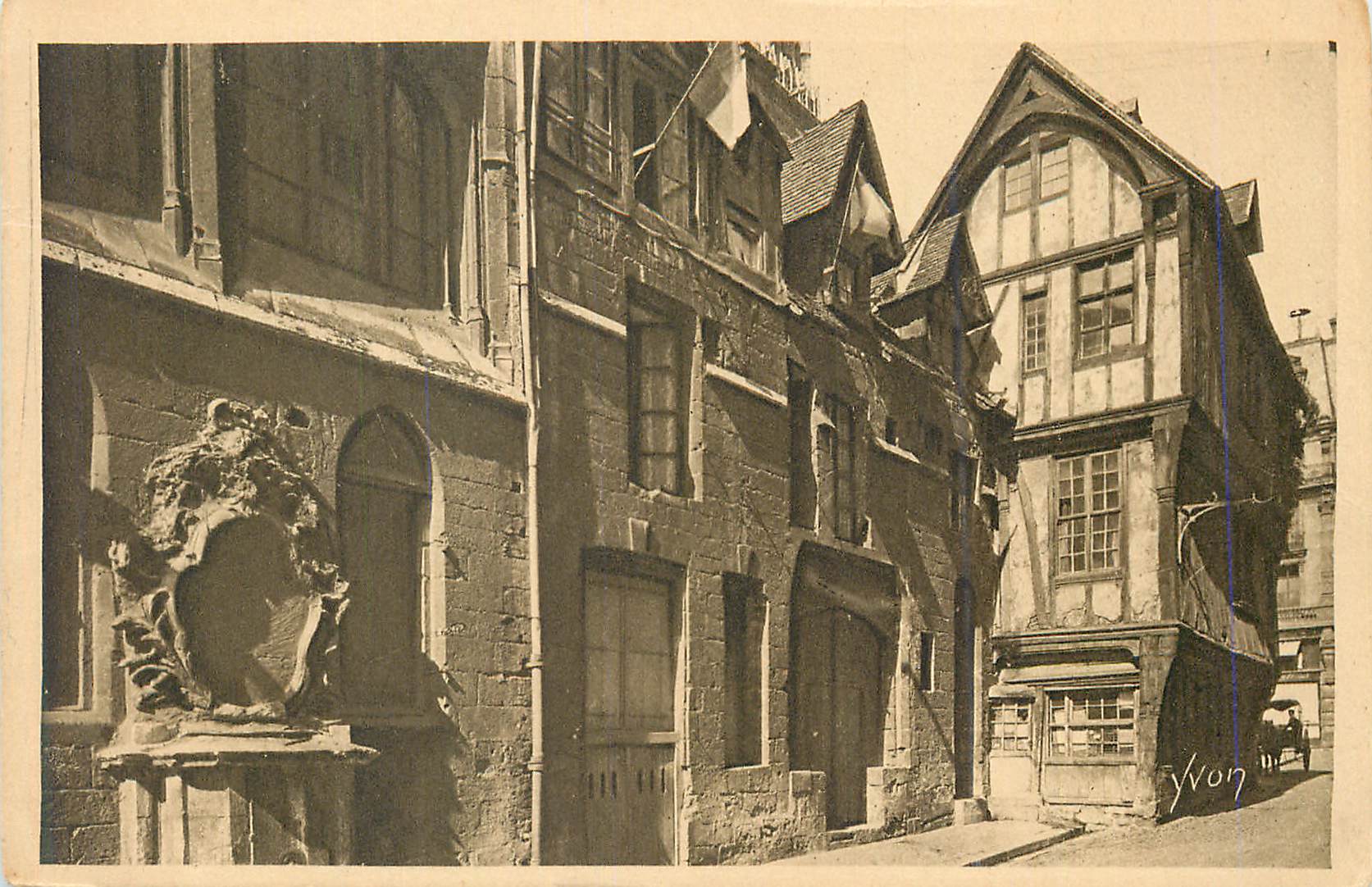 CPA Vieilles Maisons rue Saint Romain Rouen