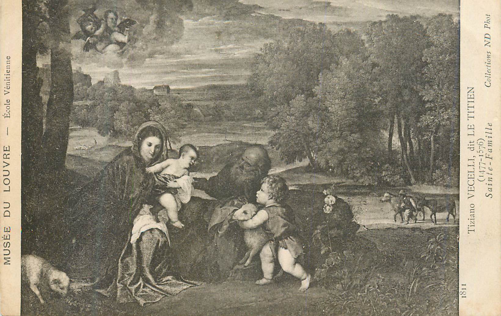 CPA Musee du Louvre Ecole Venitienne Tiziano Vecelli dit Le Titien (1447 1576) Sainte Famille