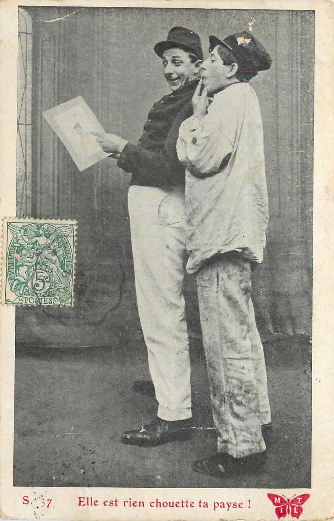 CPA Elle est rien chouette ta payse Militaria