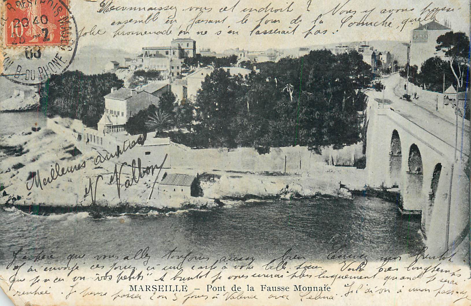 CPA Marseille Pont de la Fausse Monnaie