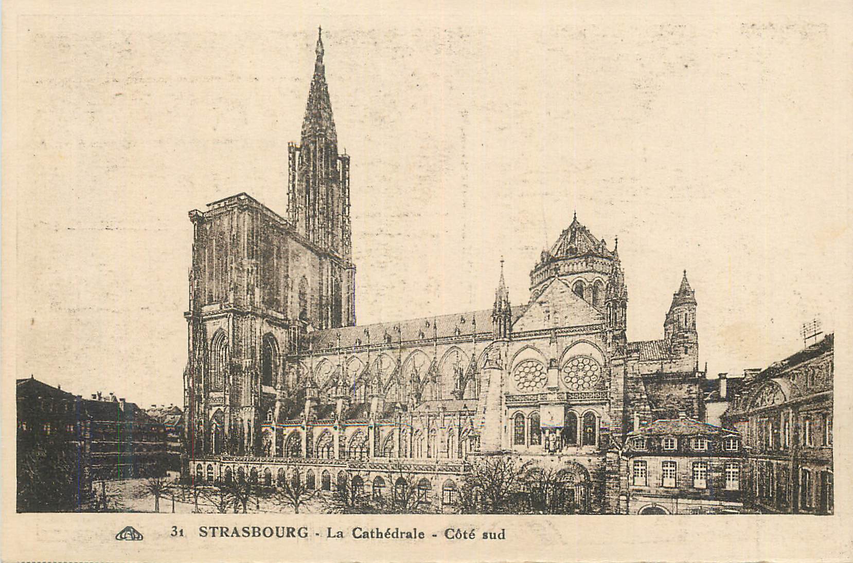 CPA Strasbourg La Cathedrale Cote sud