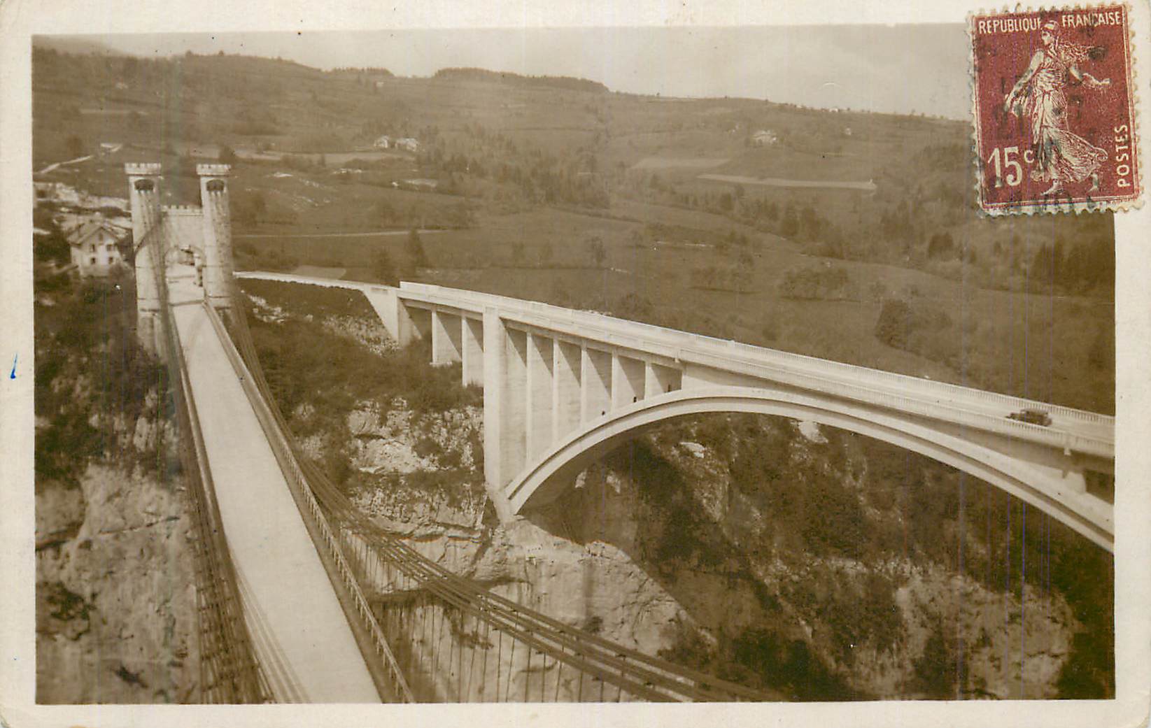 Pont du Rhône à Montélimar — vue aérienne — éditeur inconnu