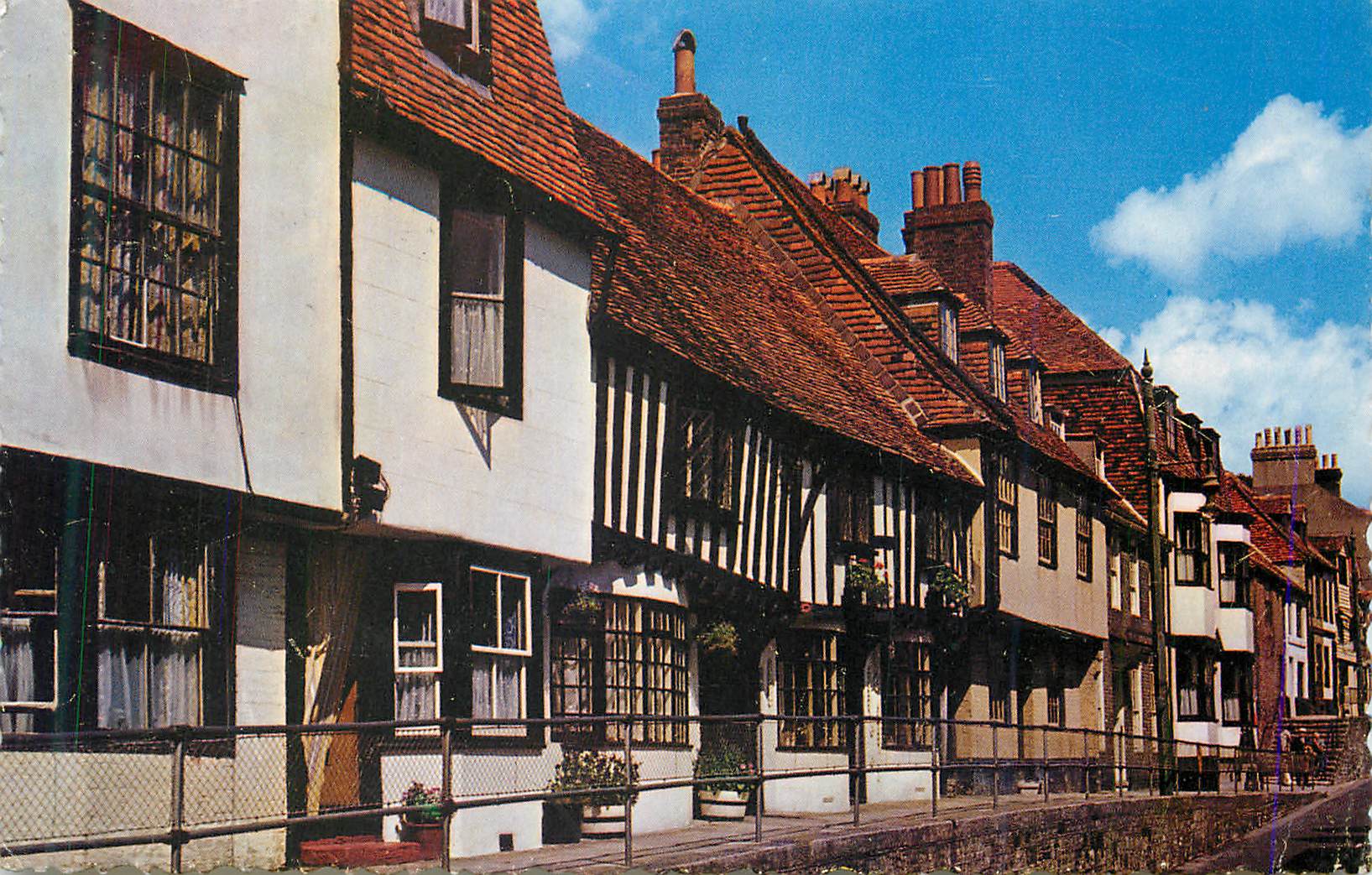 CPM High Street Hastings showing 14th Century Houses