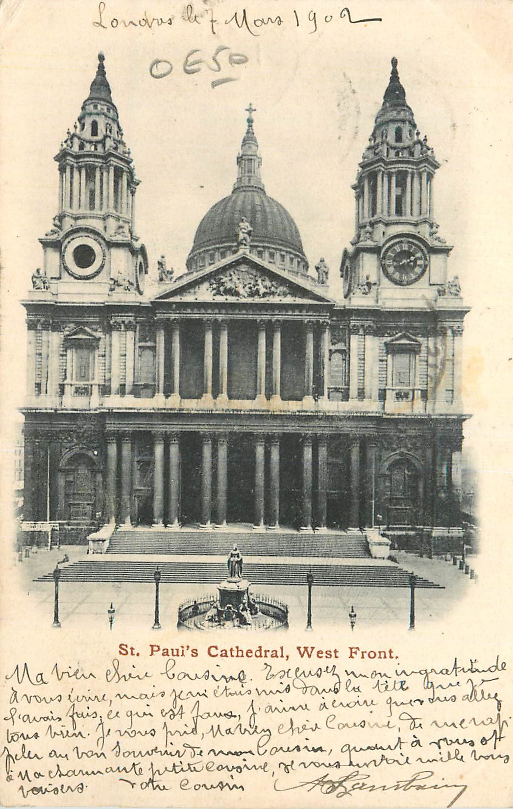 CPA St Paul's Cathedral West Front London