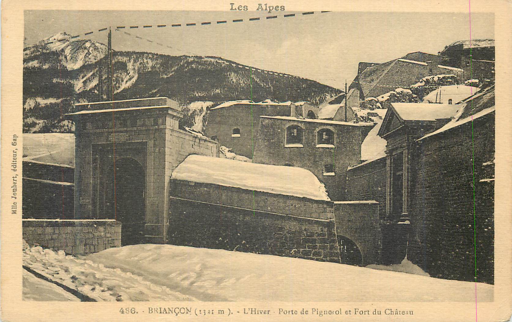 Briançon (1345 m) — L'Hiver — Porte de Pignesol et Fort du Château — Mille Jonhert, éditeur, Gap