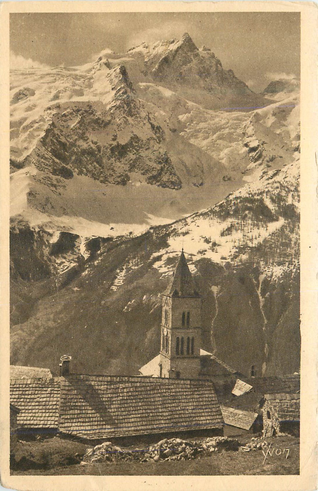 Église de Saint-Martin — Mont Blanc — éditeur V. Von — n° 107