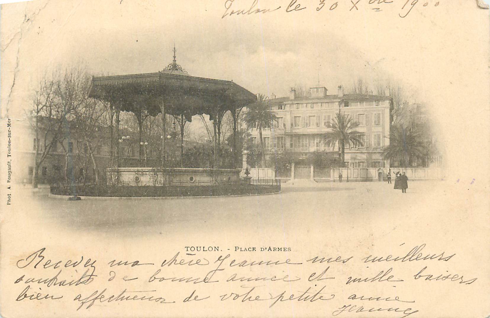 CPA Toulon Place d'Armes (carte 1900)