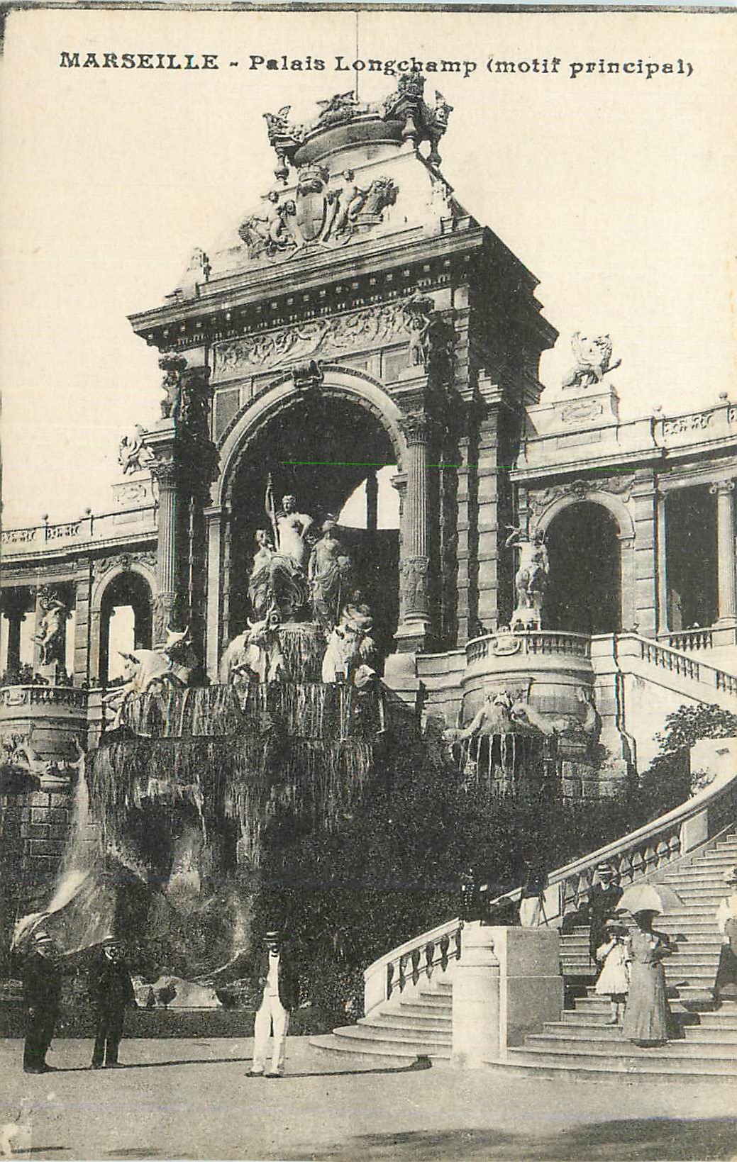 CPA Marseille Le Palais Longchamp (motif principal)